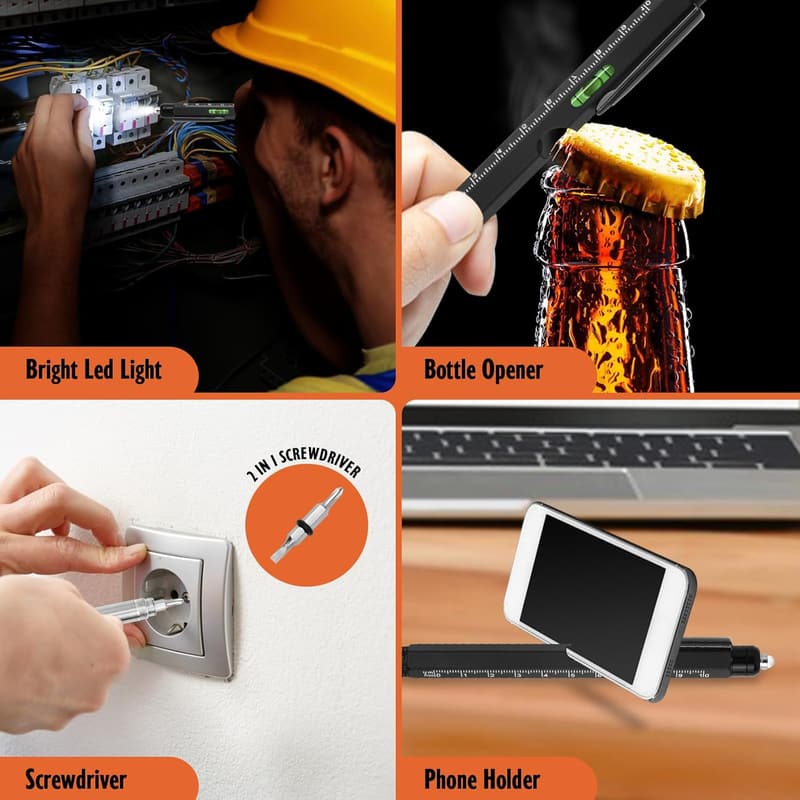 Personalized 9-in-1 Multi-Tool Tech Pen for Men