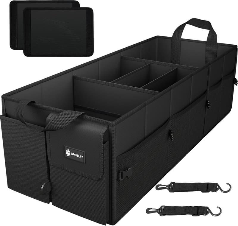 Extra Large Collapsible Car Trunk Organizer with Dividers