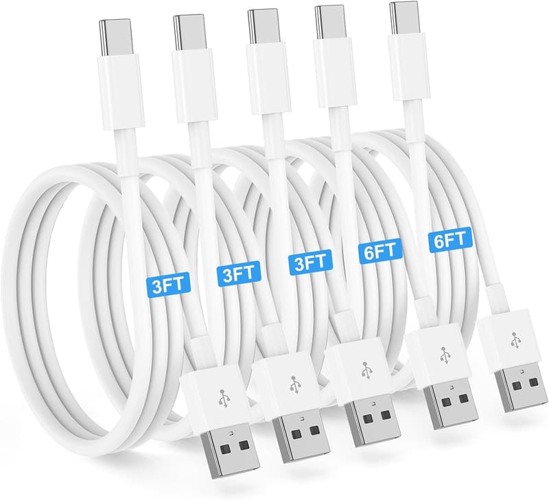 5-Pack USB-C Fast Charging Cable Set for iPhone & iPad