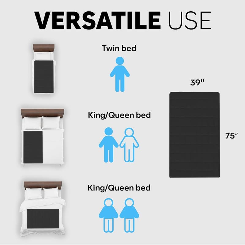 Twin Mattress Cooling Pad - 100% Cotton for Night Sweats