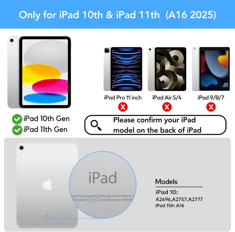 iPad Keyboard Case with Floating Stand & Multi-Touch Trackpad