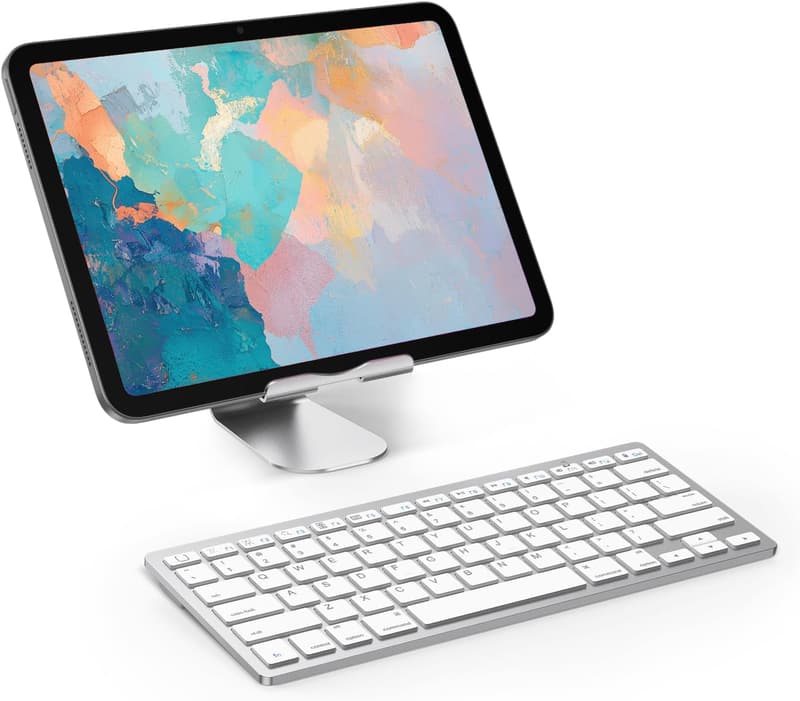 Bluetooth Keyboard for iPad 10th Gen & Other Bluetooth Devices - White