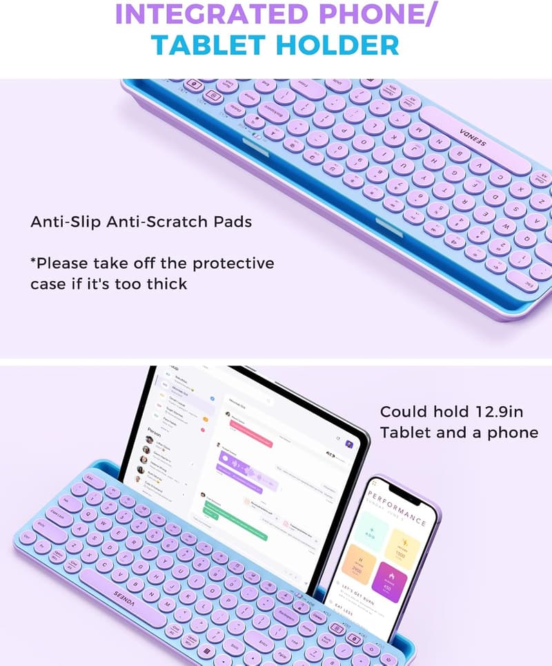 Multi-Device Bluetooth Keyboard and Mouse Set for iPad/Tablet