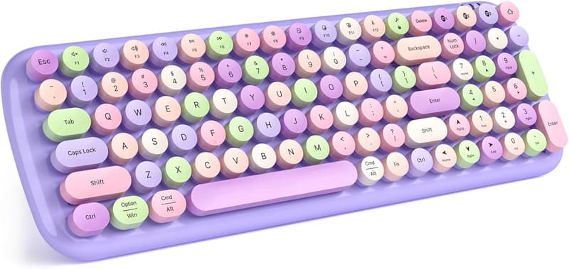 MOFII Portable Bluetooth Keyboard with Retro Round Keycaps