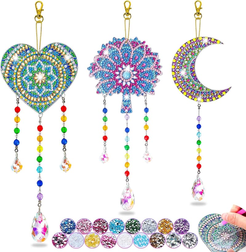 Kids' DIY Diamond Art Wind Chimes Kit for Ages 5-12