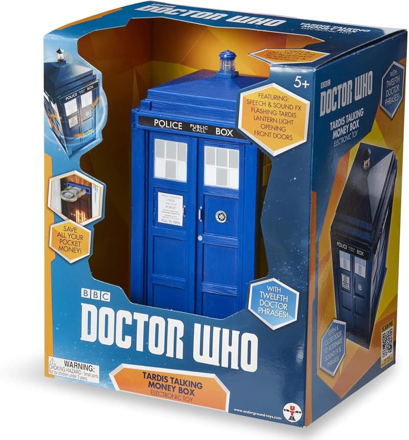 Doctor Who Tardis Talking Money Bank with Sound Effects