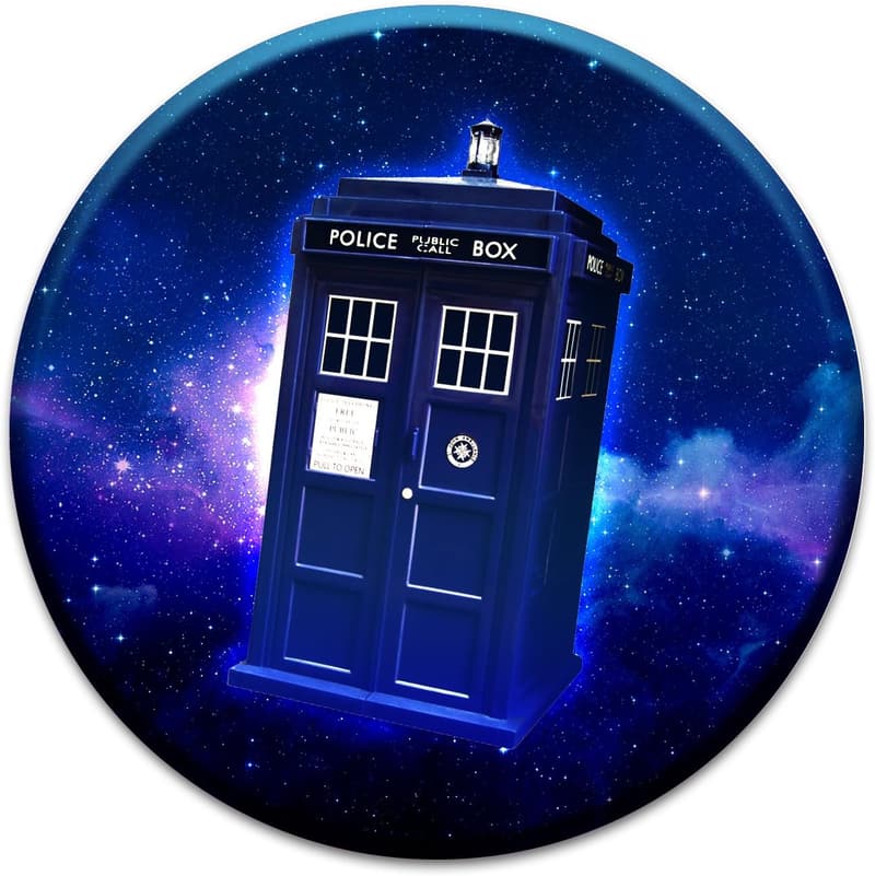 Police Box in Space Sticker Set for Phone Grip - 2 Pack