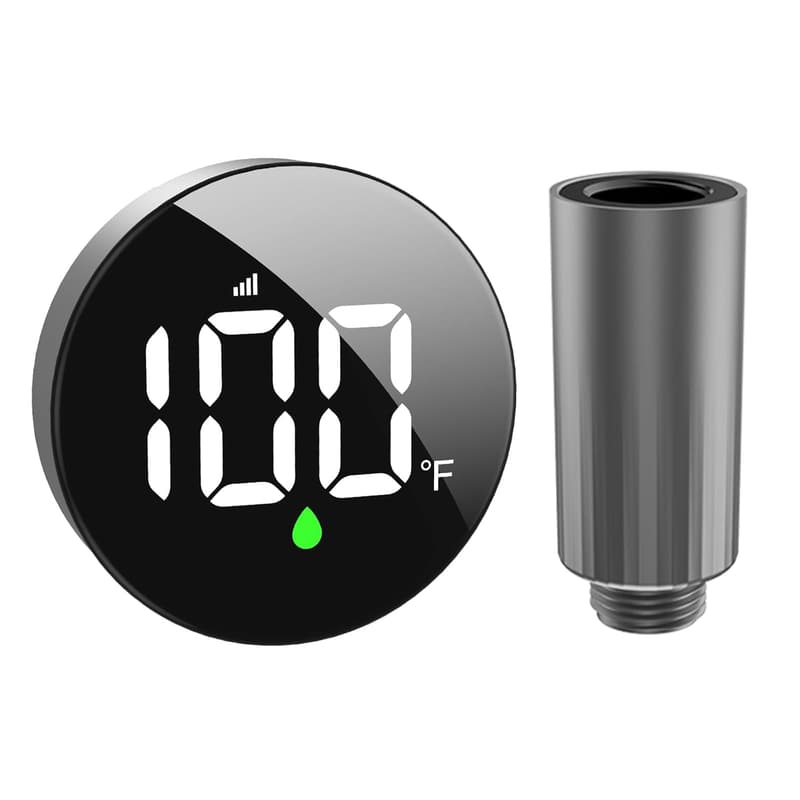 Wireless Shower Temperature Monitor with IPX7 Waterproof Display