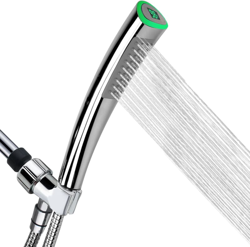 Handheld Shower Head with LED Thermometer & 79