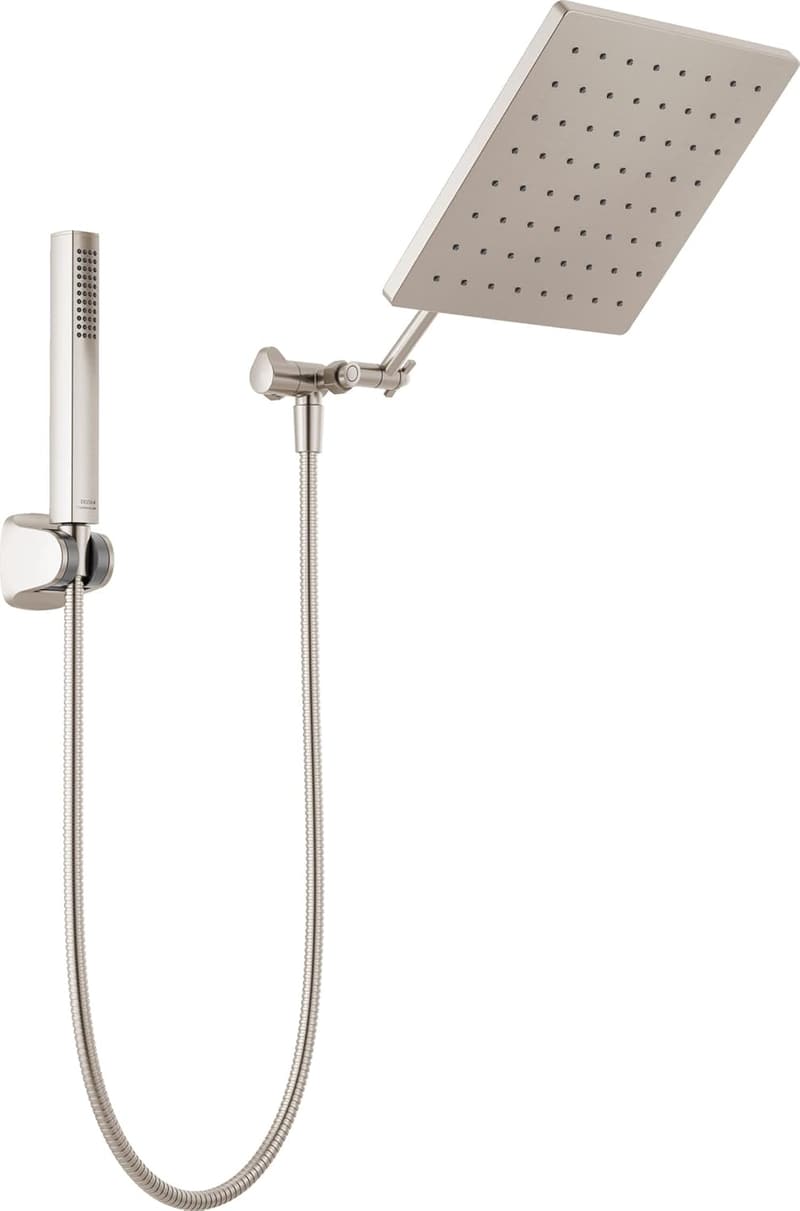 Brushed Nickel Raincan & Handheld Shower Combo