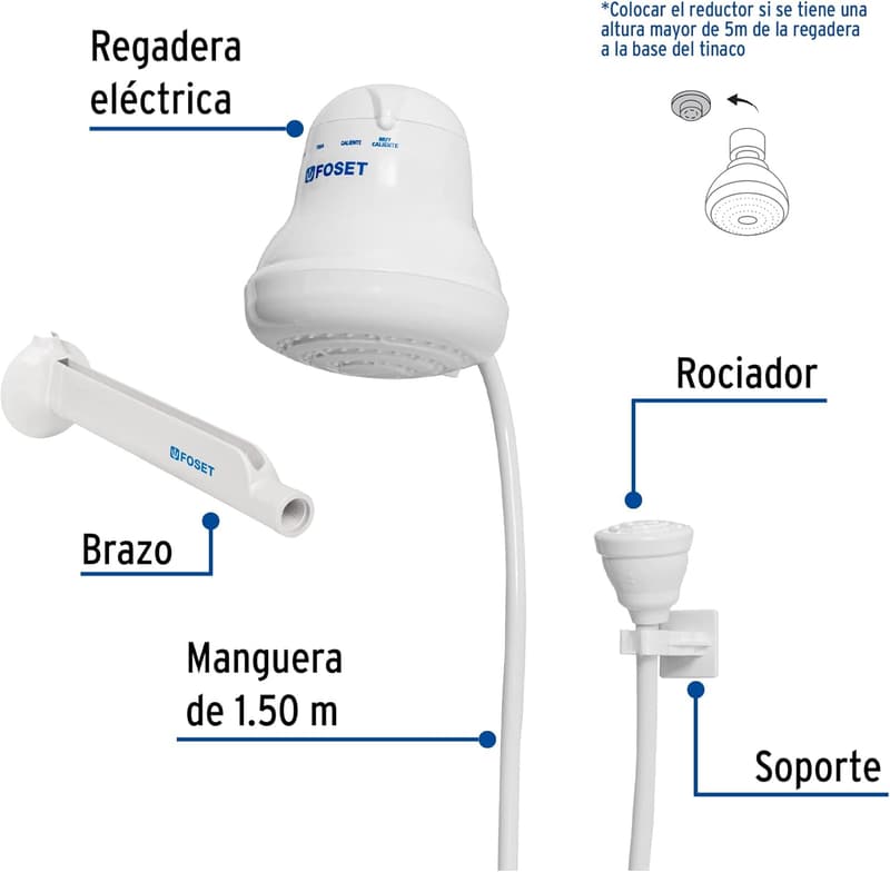 Instant Hot Water Electric Shower Head - 4 Temperature Levels