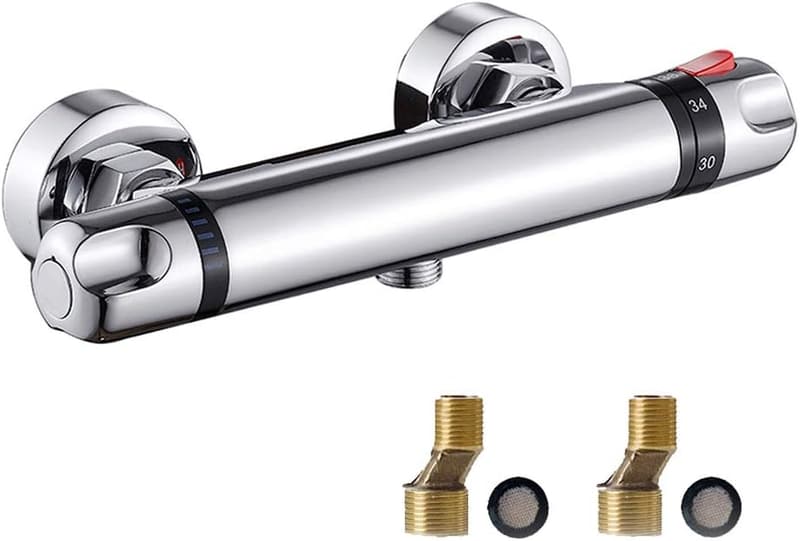 Wall-Mounted Thermostatic Shower Mixer Faucet with Temperature Control