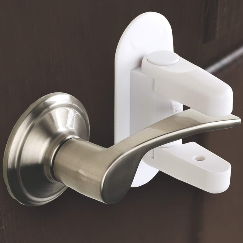 Child Safety Door Lever Locks (2 Pack) - Adhesive Childproofing