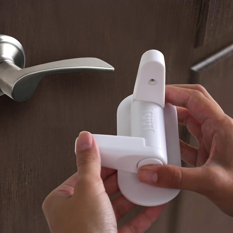 Child Safety Door Lever Locks (2 Pack) - Adhesive Childproofing