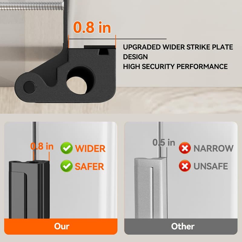 High-Strength Door Reinforcement Lock (2 Pack)