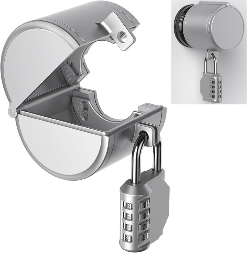Childproof Door Knob Lockout Device with Passcode Padlock