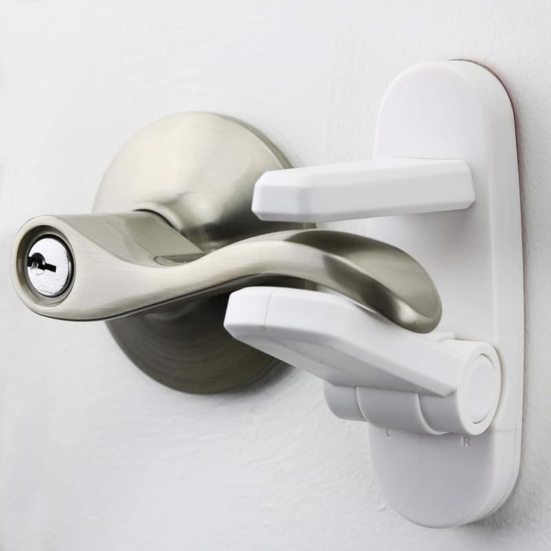 Toddler Safety Door Lever Lock (2 Pack) - Easy One-Hand Install