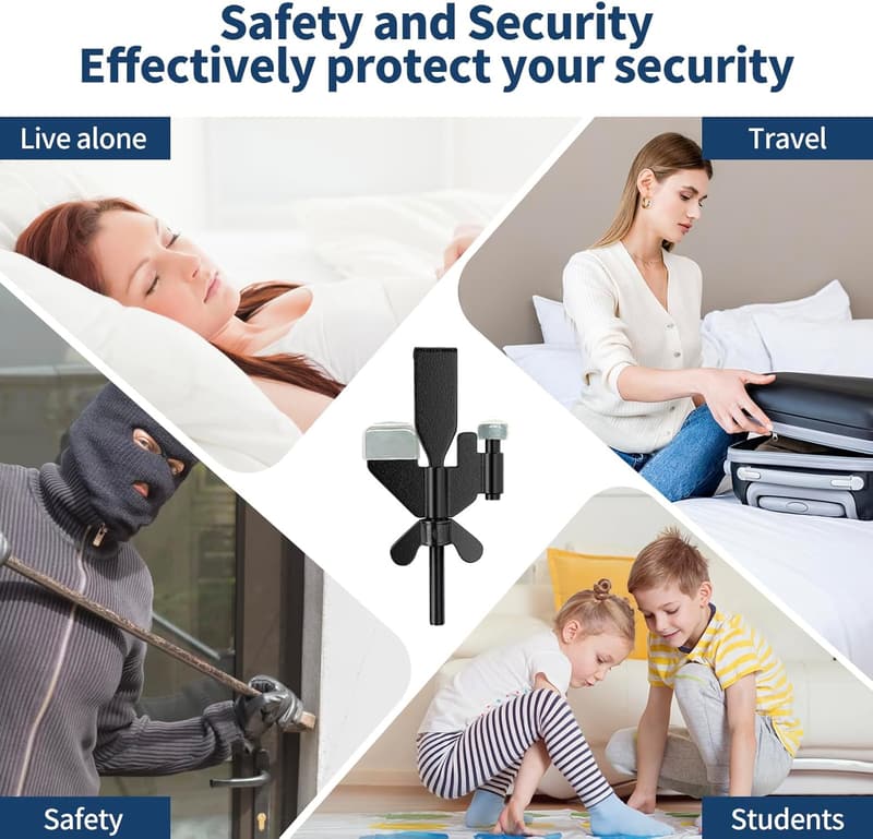 Portable Door Lock Set for Travelers - Adjustable Security Locks