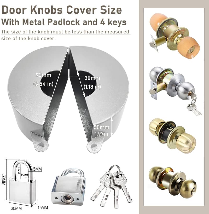 Door Handle Lockout Device - Stainless Steel Safety Lock