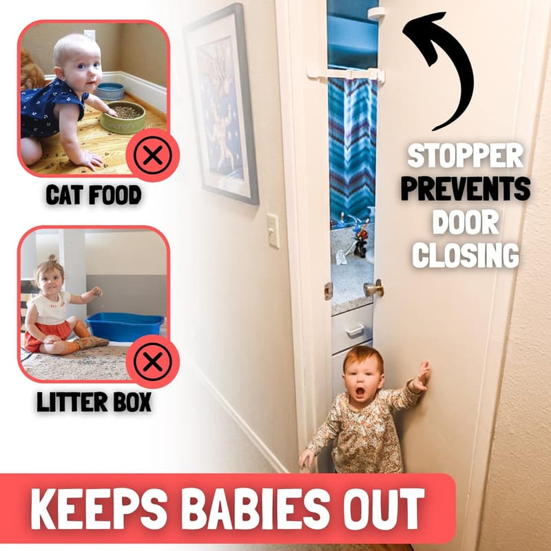Adjustable Childproof Door Lock & Cat Stopper Strap