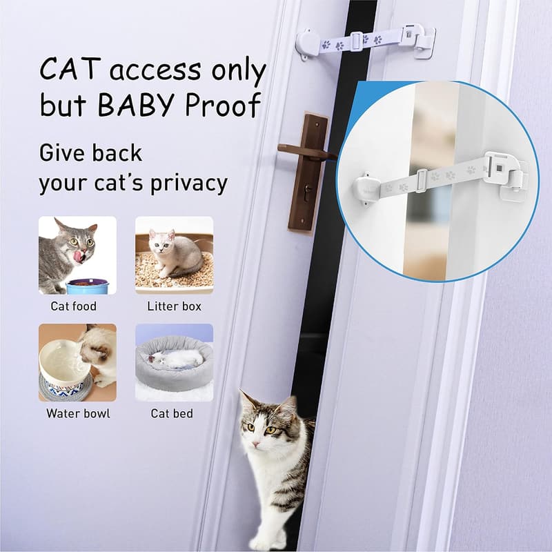 Adjustable Child Proof Door Lock with Latch and Strap