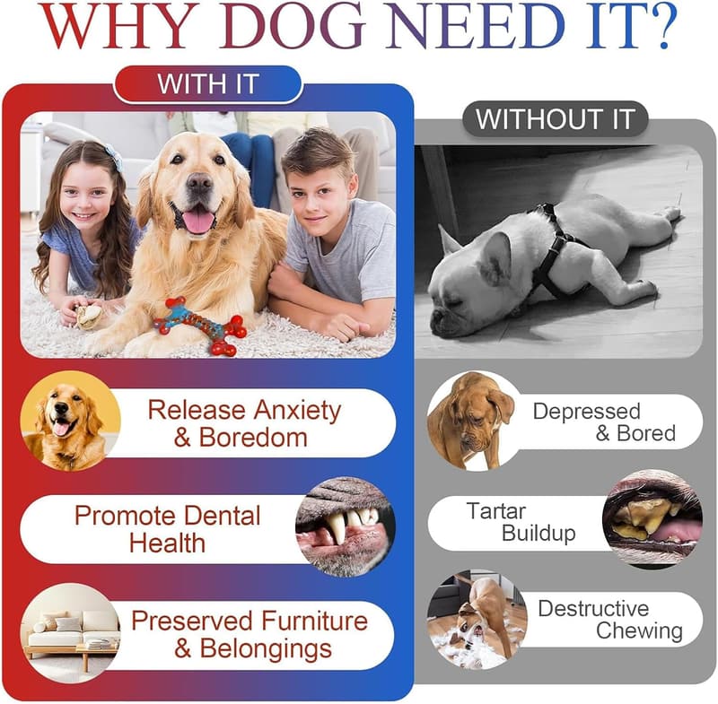 Indestructible Dog Chew Toys for Aggressive Chewers - Bacon Flavor