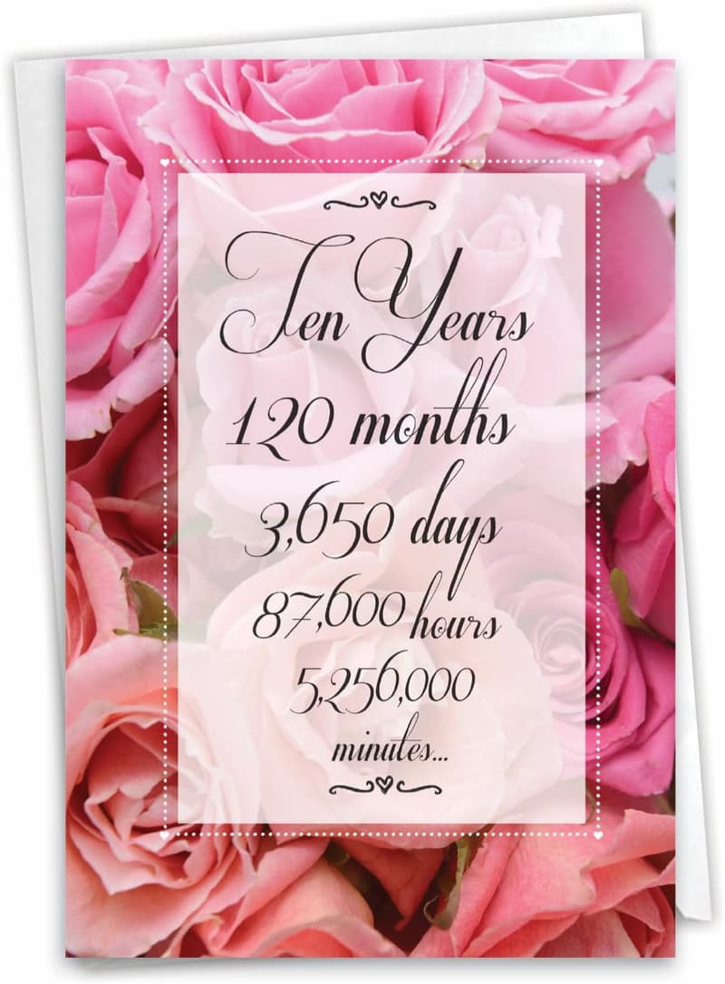 10th Anniversary Celebration Card for Couples