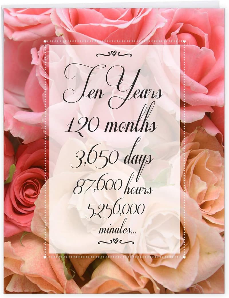10th Anniversary Jumbo Card for Couples