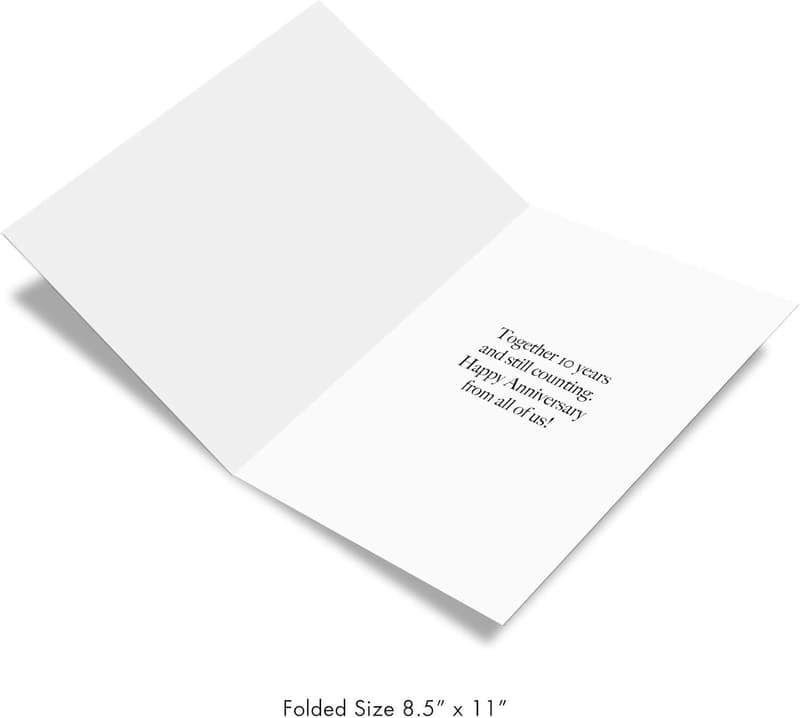 10th Anniversary Jumbo Card for Couples