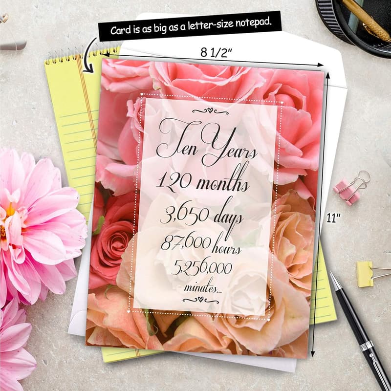10th Anniversary Jumbo Card for Couples