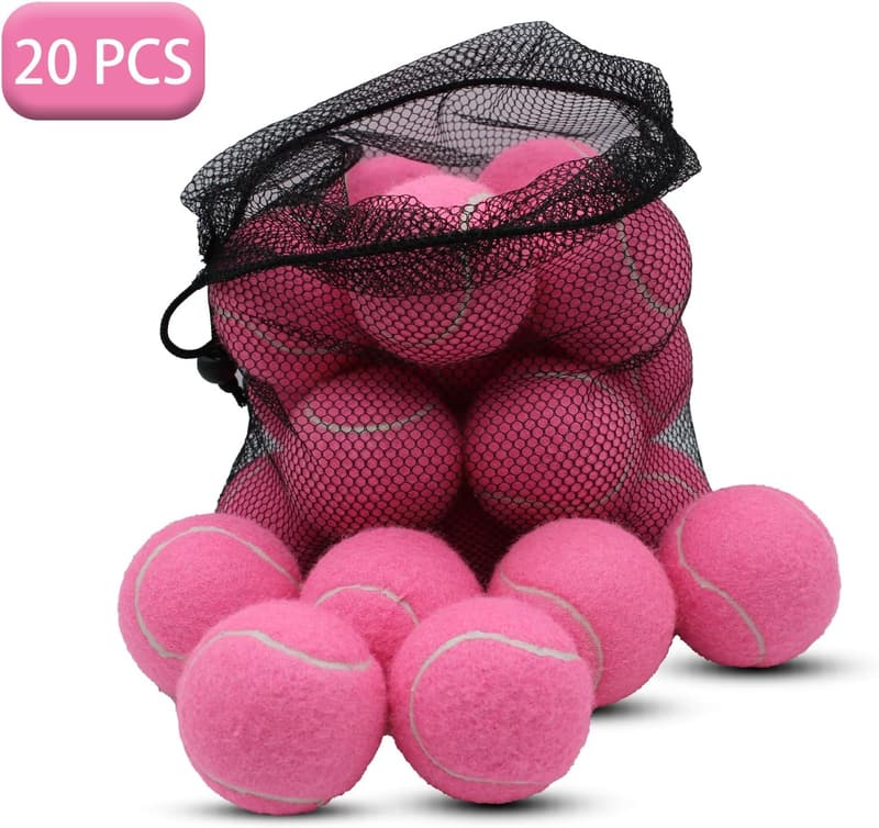 High Elasticity Training Tennis Balls 20-Pack for Beginners and Pets