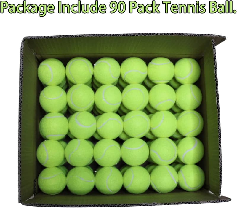 Bulk 90-Pack Tennis Balls for Dogs and Training