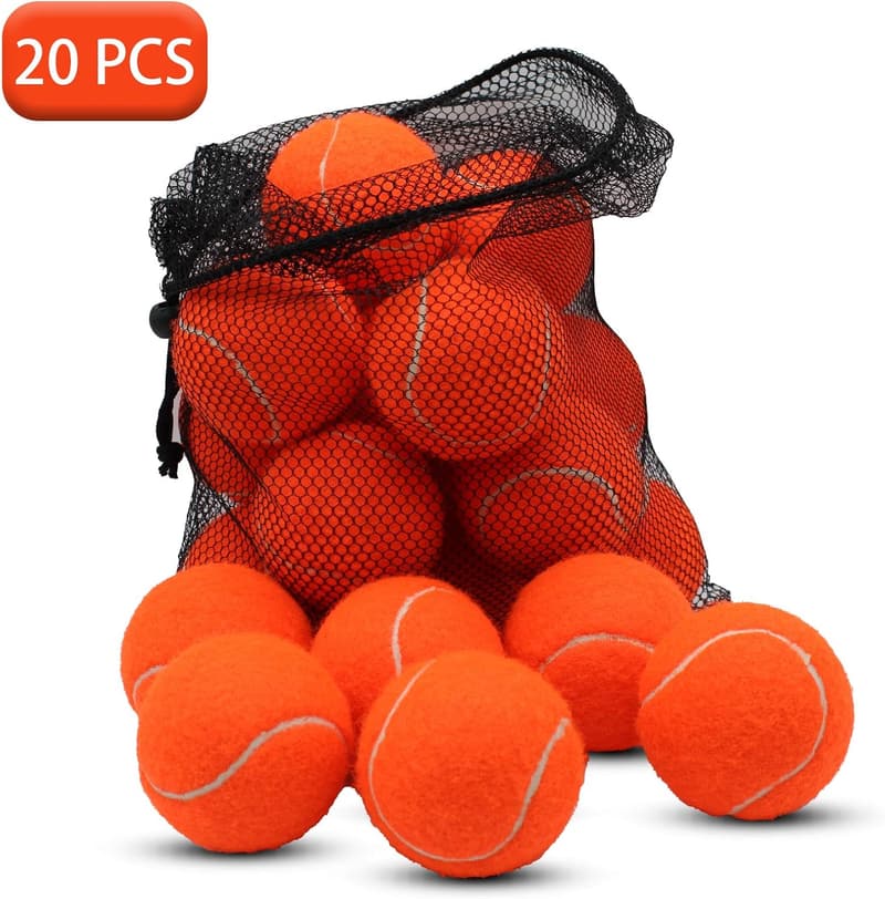 High Elasticity Tennis Balls - 20 Pack for Beginner Training