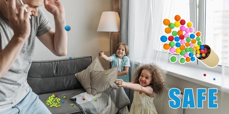 Kids' Safe Multi-Color Paper Pellet Slingshot Ammo