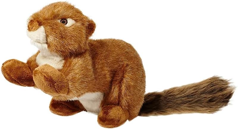 Squeakerless Red Squirrel Plush Toy for Dogs