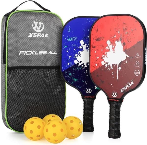 Pickleball Set with Graphite Paddles, 2 Paddles & Balls