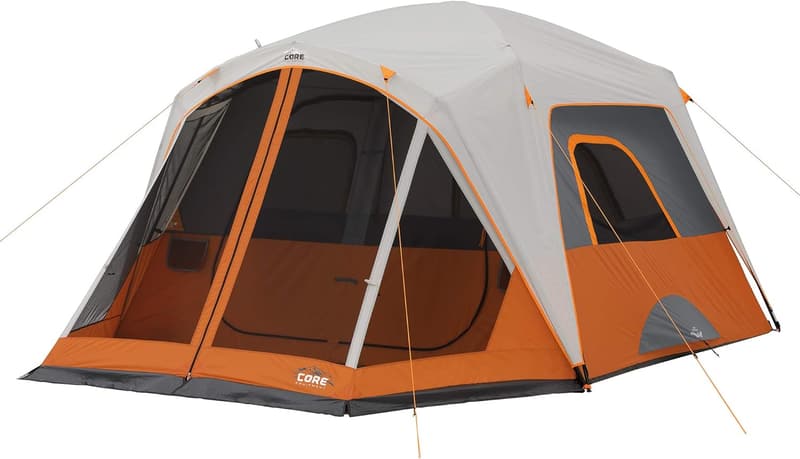 Family Camping Tent | Portable 4- & 6-Person with Gear Loft Organizer