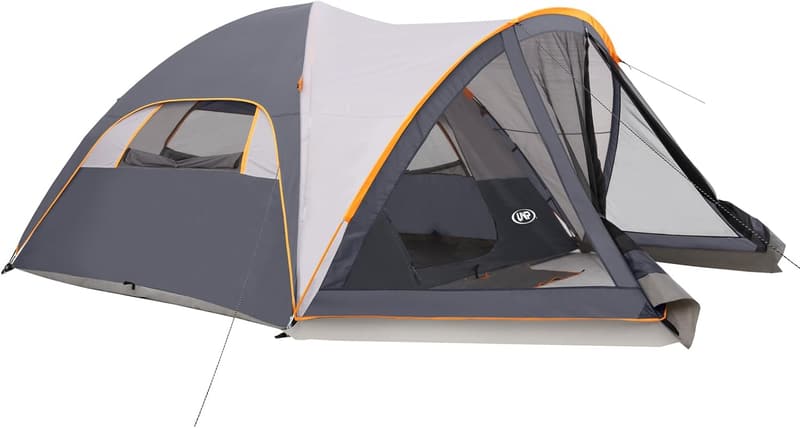 Portable 6-Person Camping Tent with Screen Room