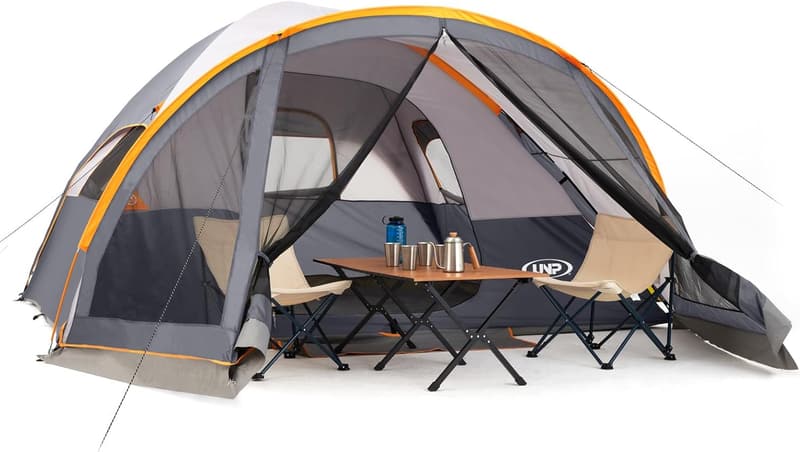 Portable 6-Person Camping Tent with Screen Room