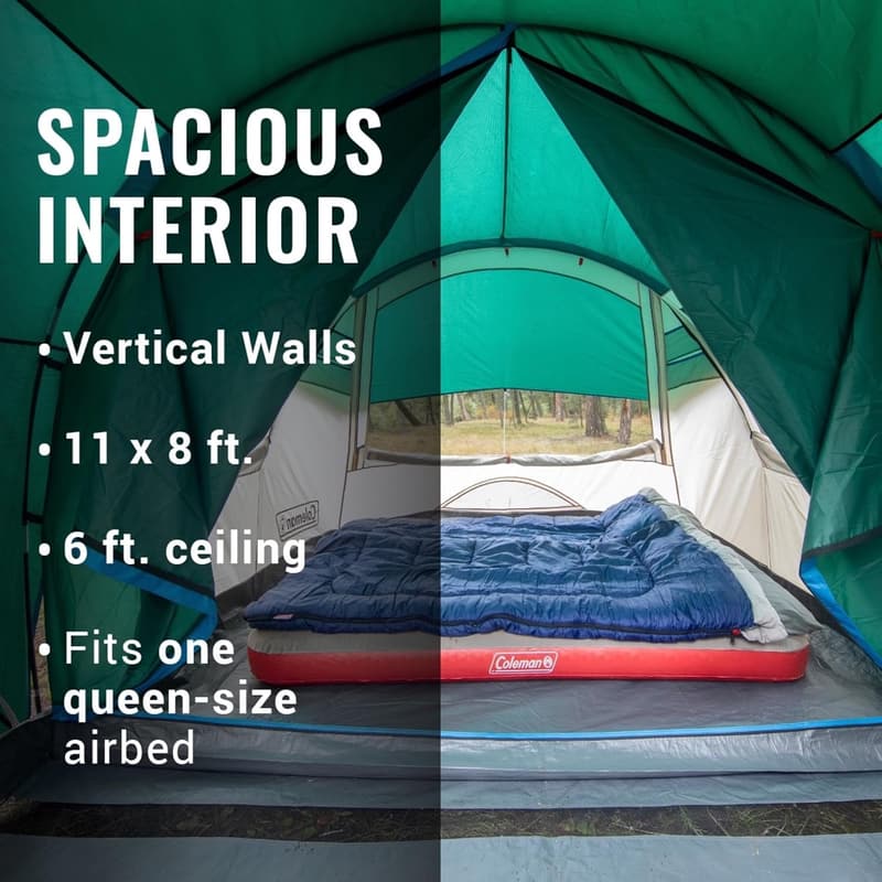 Coleman 4-Person Weatherproof Cabin Tent with Screened Porch