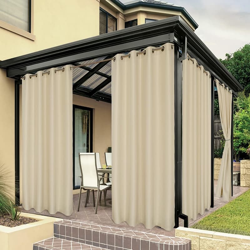 Waterproof Outdoor Privacy Curtain Panel, 54