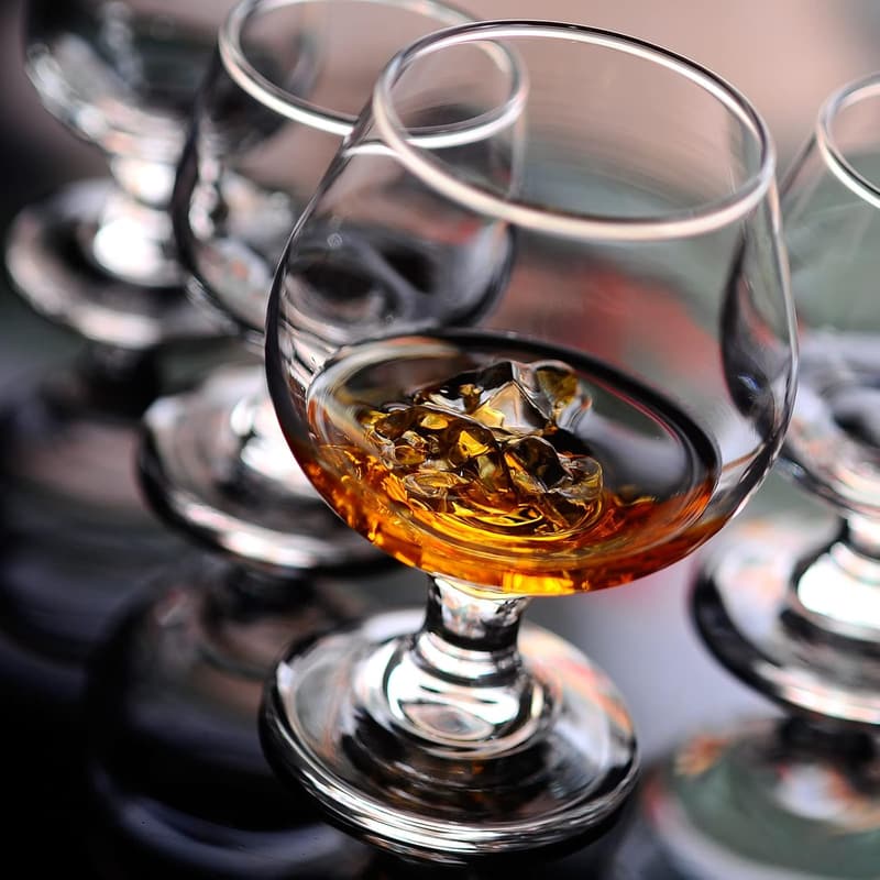8.8oz Clear Shot Glasses - 6pc Set for Brandy Tasting