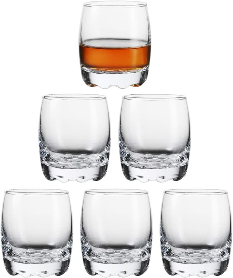 Clear Heavy Base Shot Glass Set of 6 - 2.8oz