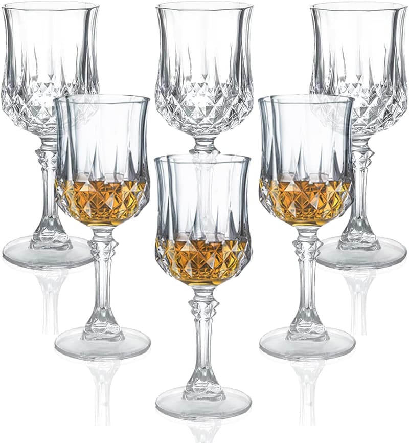 Set of 6 Stemmed Cordial Shot Glasses - 1.7oz/50ml