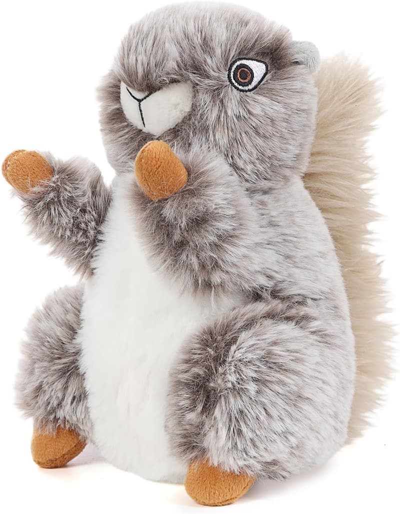 Plush Squirrel Dog Chew Toy - Soft Squeaky Gift for Pets