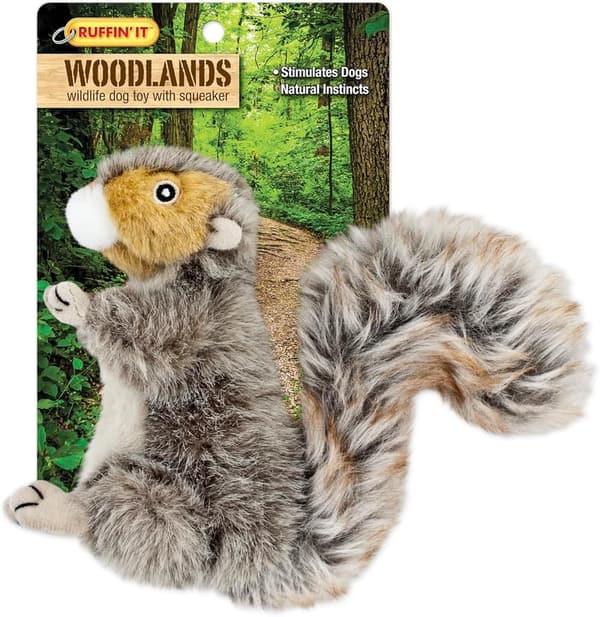 Small Plush Squirrel Dog Toy - RUFFIN' IT Reaowazo Woodlands