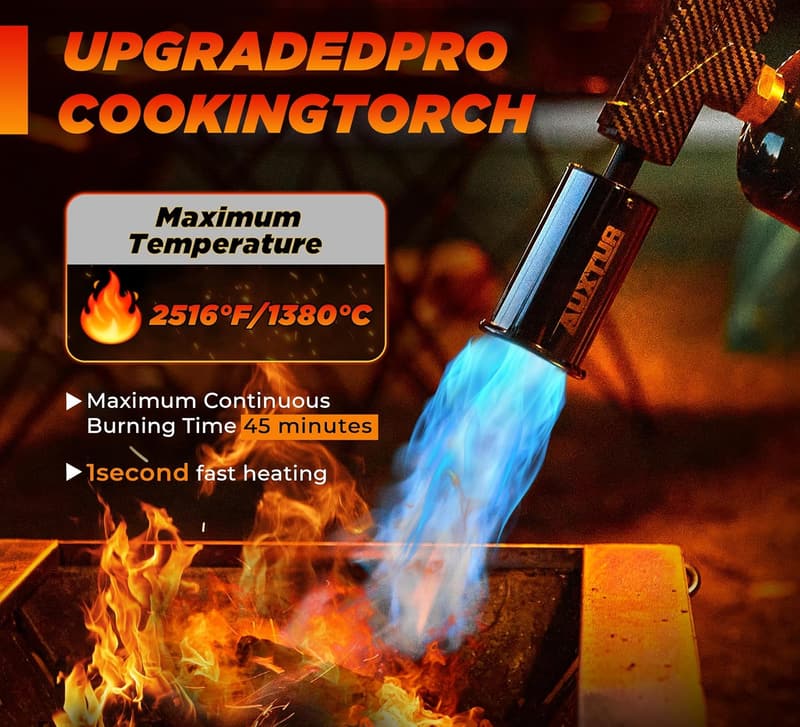 Culinary Torch for Cooking and Grilling - Refillable Butane