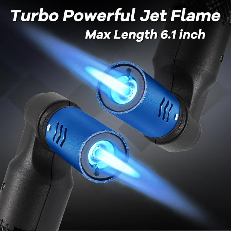 Portable Refillable Butane Torch Lighter Set for Cooking & BBQ