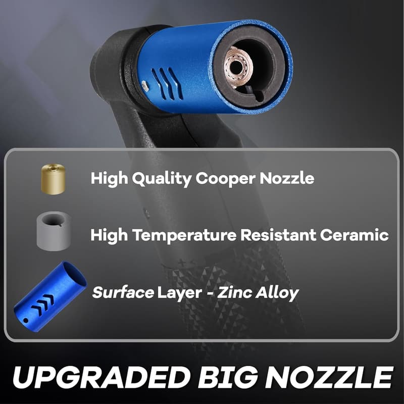Portable Refillable Butane Torch Lighter Set for Cooking & BBQ