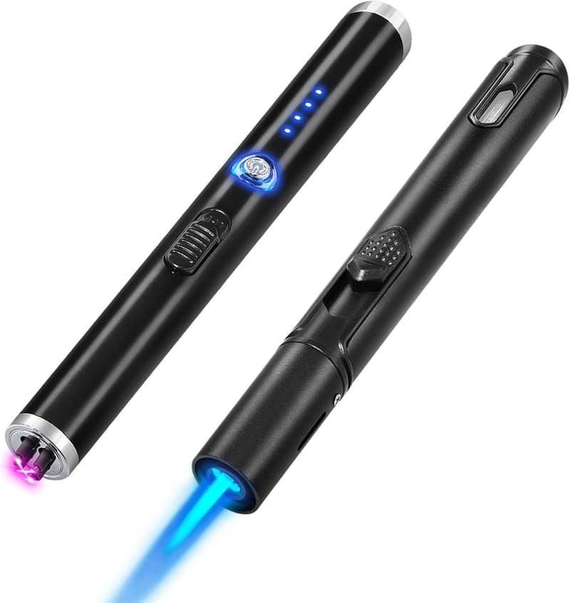 Dual Arc Butane Electric Candle Lighter - Windproof USB Rechargeable
